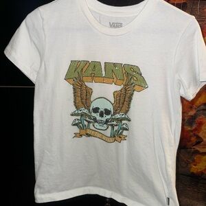 Vans White Tee with Graphic Design